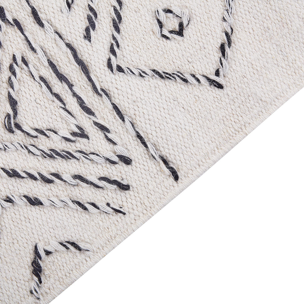 KURZFLOR-TEPPICH Alkent 230/160 cm - Weiß, Textil (160/230cm) - Beliani