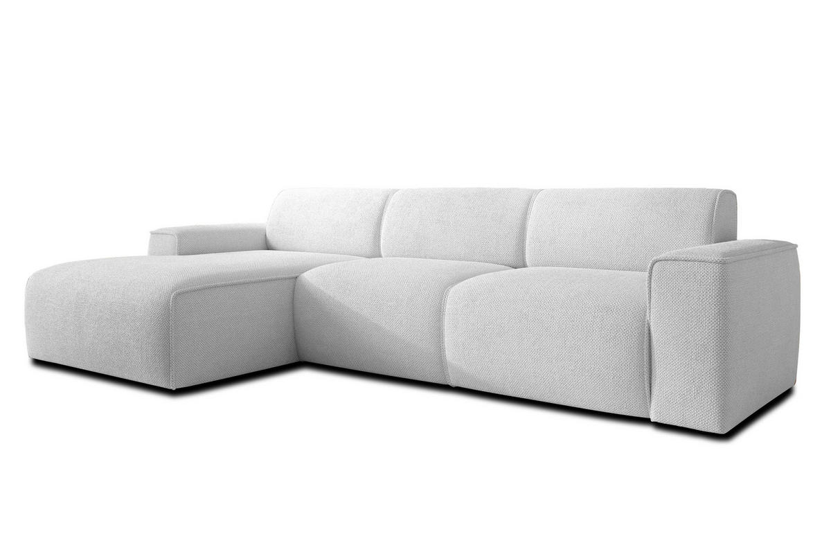 ECKSOFA L Form Didim mini Ivory 310/165/78 cm – stilvolle kleine Eckcouch L - Greige/Champagner, Kunststoff/Textil (165/310cm) - AX Living