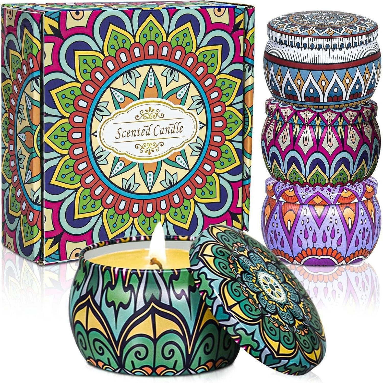 DUFTKERZEN-SET 4-teilig Soja-Aromatherapie 113 ml - Multicolor, Paraffin (5cm)