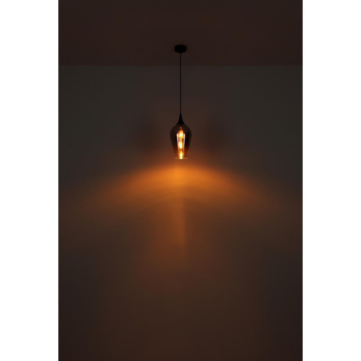 HÄNGELEUCHTE Glas Schwarz Verchromt - Schwarz, Glas (18/18/120cm) - Globo Lighting