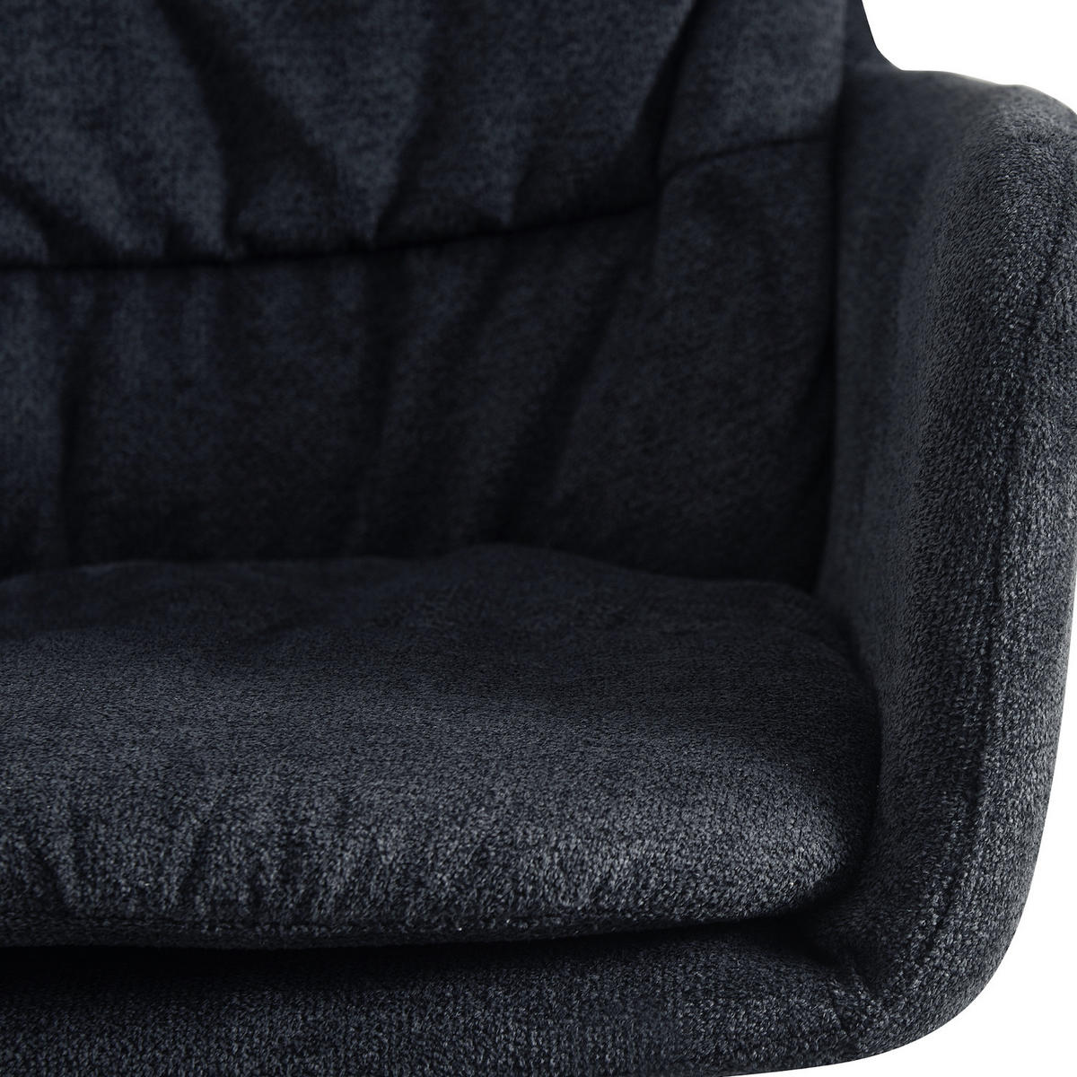 ARMLEHNSTUHL CAZAR Anthrazit - Anthrazit, Textil/Metall (57/90/68cm) - B&D Home