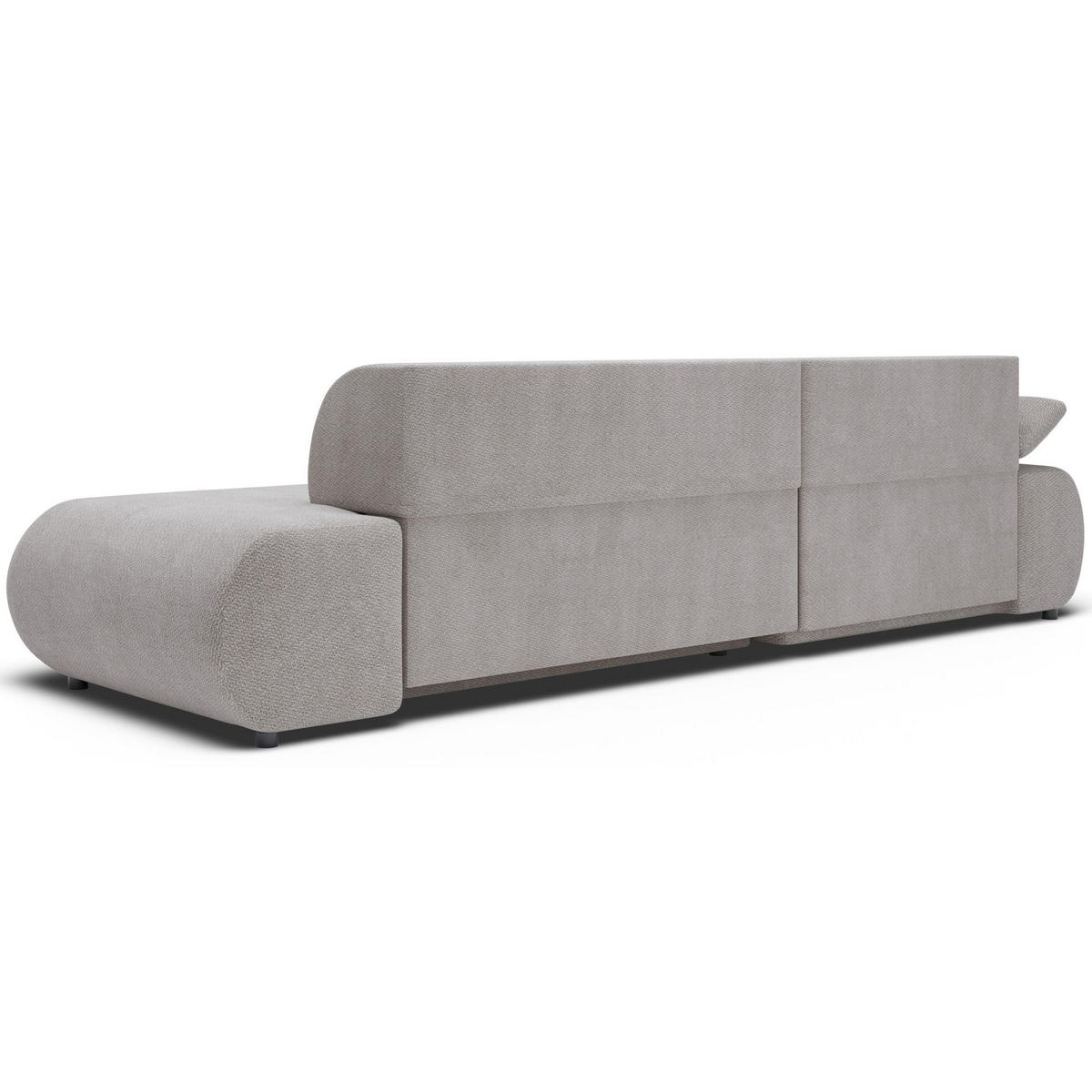 ECKSOFA Armone Hellgrau Chenille - Hellgrau/Schwarz, Kunststoff/Textil (173.5/286cm) - Selsey