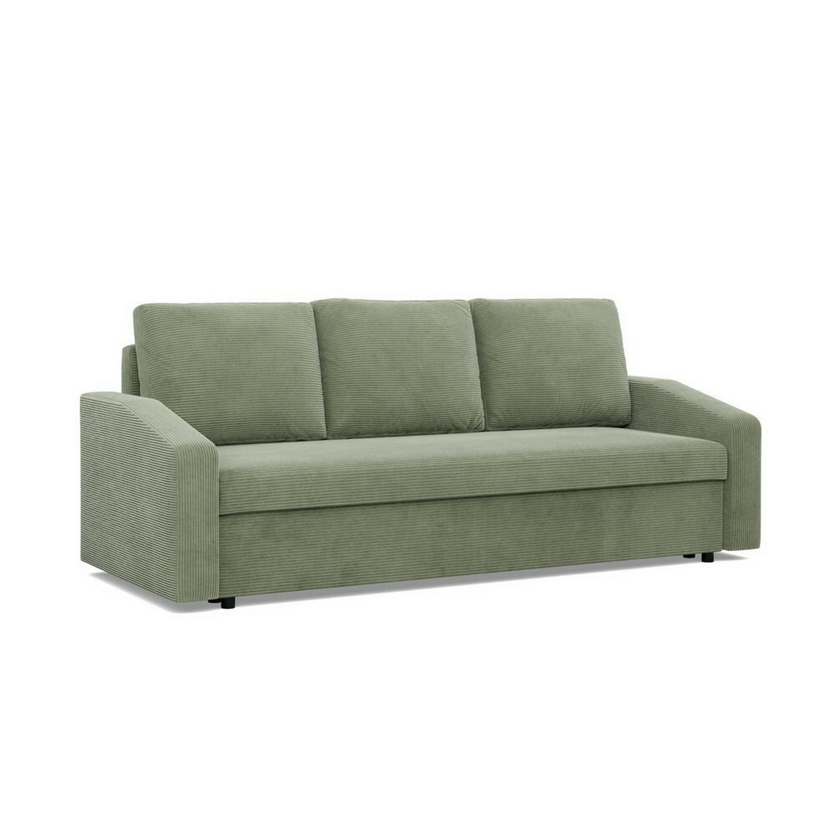 SOFA Neo mit abgeschrägter Armlehnen olivgrün - Olivgrün, Textil (220/92/92cm) - SIMKAM Furniture