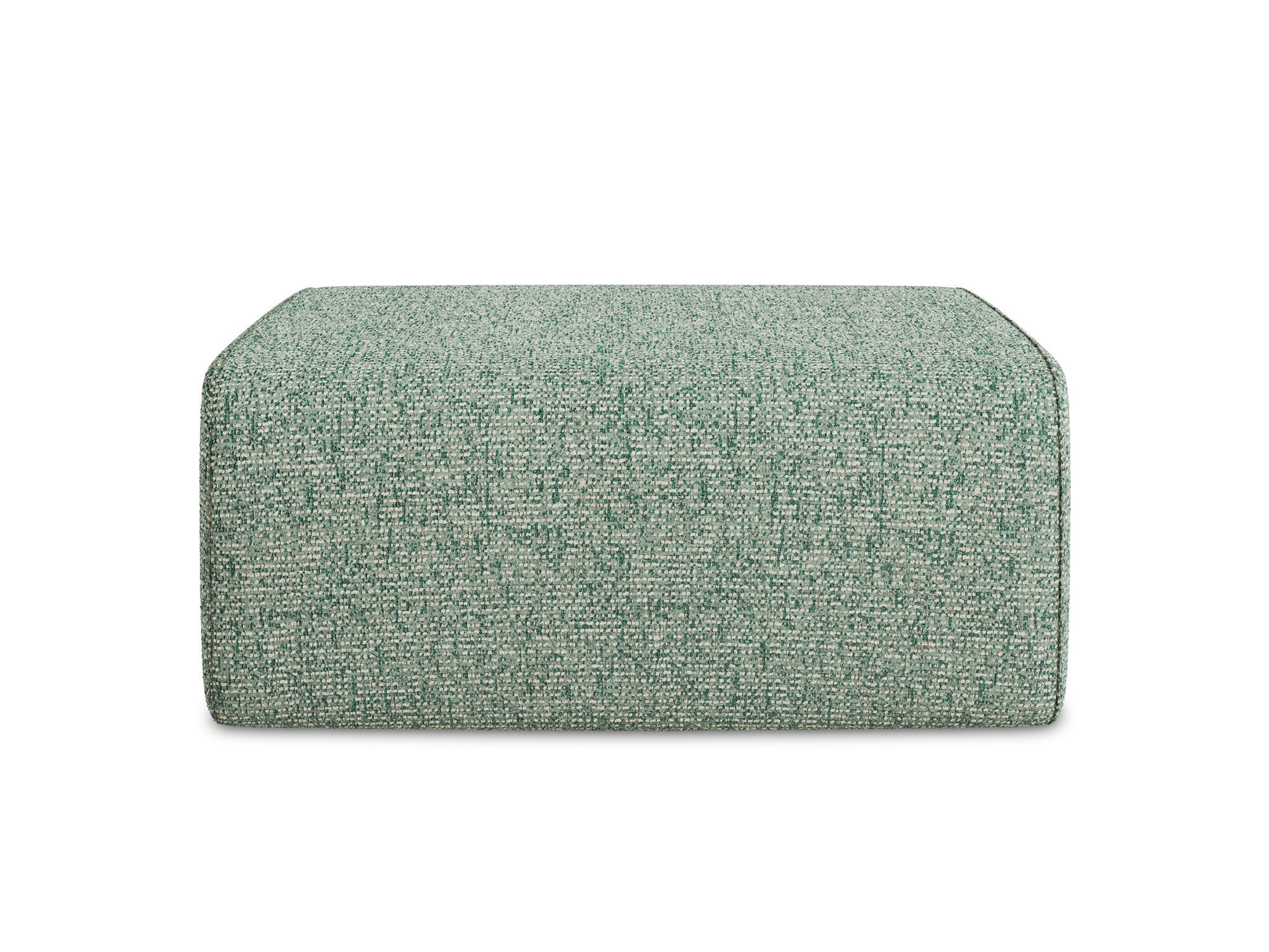 POUF Strukturstoff Stoff Grün - Schwarz/Hellgrün, Kunststoff/Textil (90/80/60cm) - Makamii