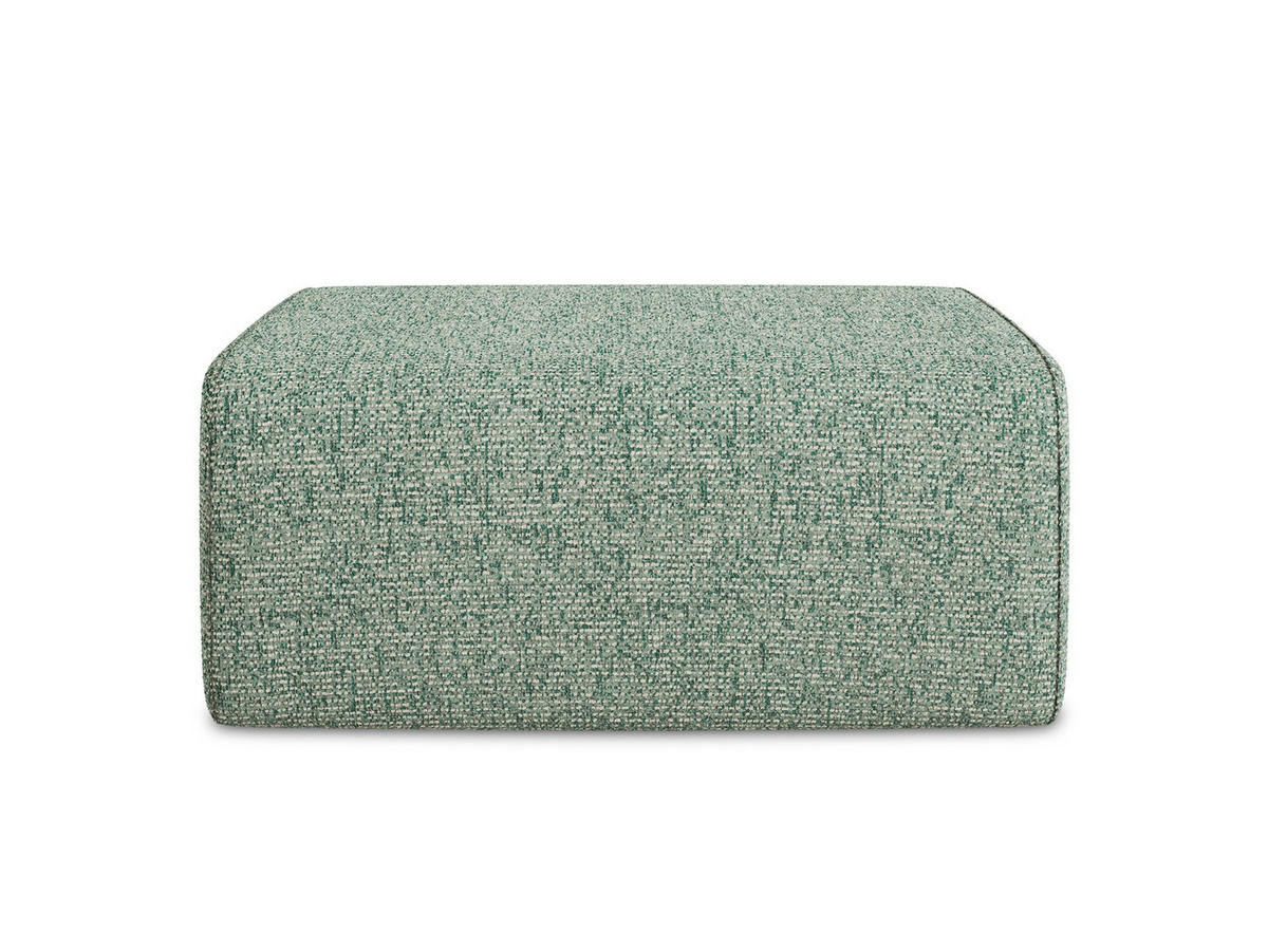POUF Strukturstoff Stoff Grün - Schwarz/Hellgrün, Kunststoff/Textil (90/80/60cm) - Makamii
