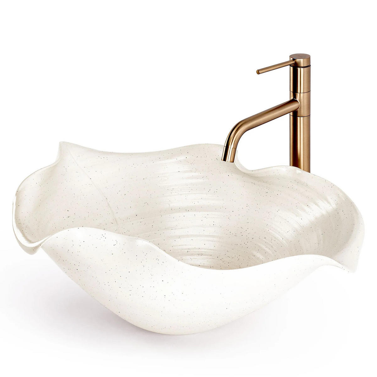 AUFSATZWASCHBECKEN Rea Hm-02 Handmade Art - Beige, Keramik (40/18/54cm) - REA
