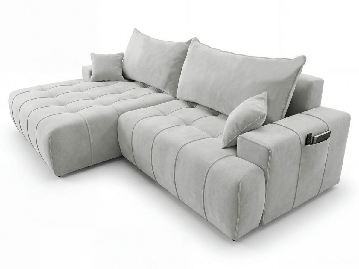 ECKSOFA Tulio Grau Links - Grau, Holz/Textil (270/165cm) - Graingold