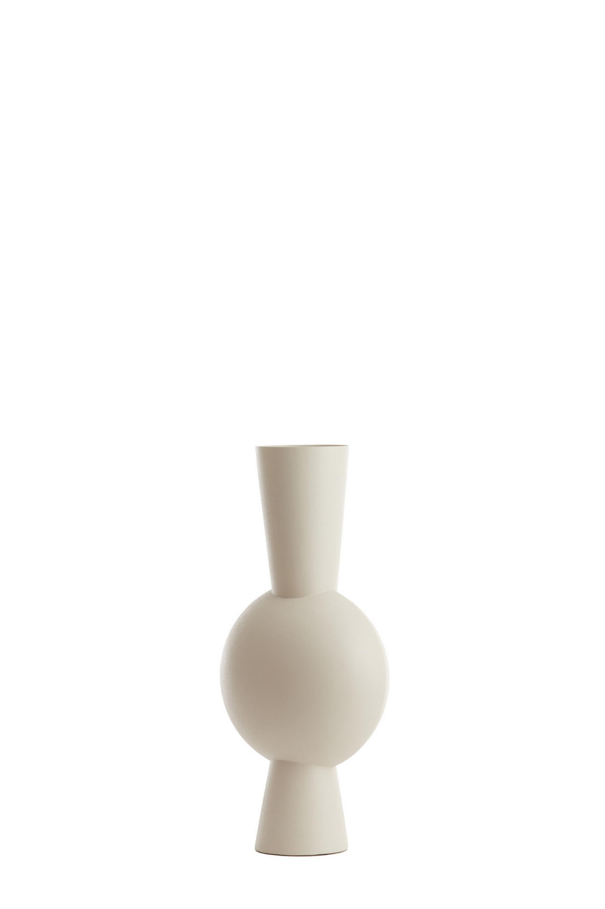 VASE Kavandu Weiß 26/19/54 cm - Weiß, Metall (54cm) - Light & Living