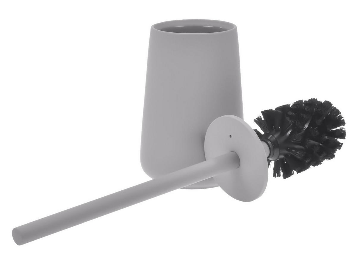 BAD ACCESSOIRES SET Nova ONE 3tlg. gull grey (mittelgrau) - Hellgrau, Kunststoff (23/29/23cm) - Zone Denmark