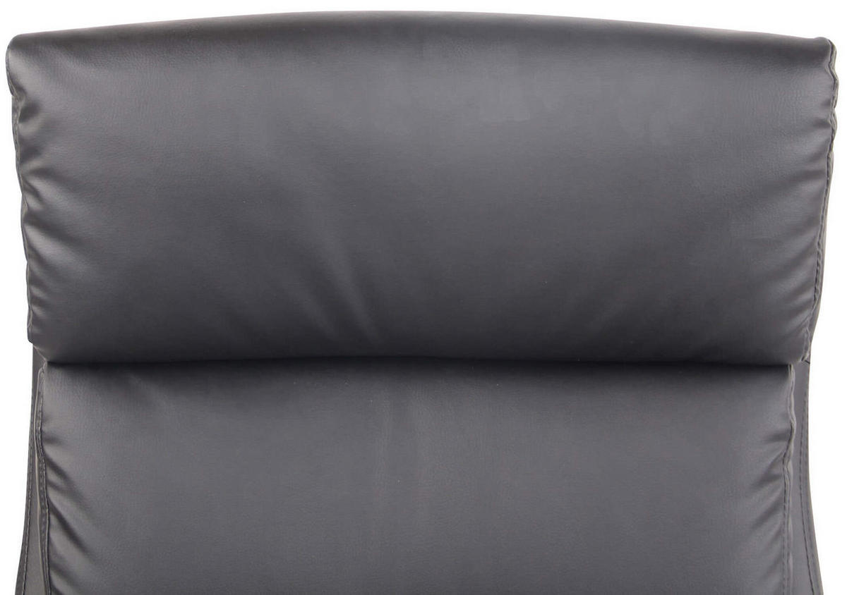 BÜROSTUHL Bradley, Kunstleder Schwarz - Schwarz, Textil/Metall (64/122/70cm) - TPFLiving
