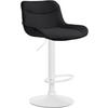 BARHOCKER Stoff schwarz - Schwarz/Weiß, Textil/Metall (49/85/51cm) - CLP