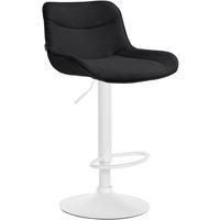 BARHOCKER Stoff schwarz - Schwarz/Weiß, Textil/Metall (49/85/51cm) - CLP