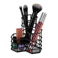 DRŽIAK kefky - čierna, kov (12/12.5/12.5cm) - Relaxdays