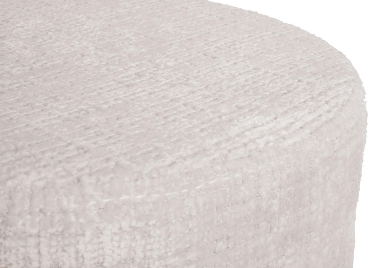 HOCKER Cremeweiß - Weiß, Textil (37/57/37cm) - MCW
