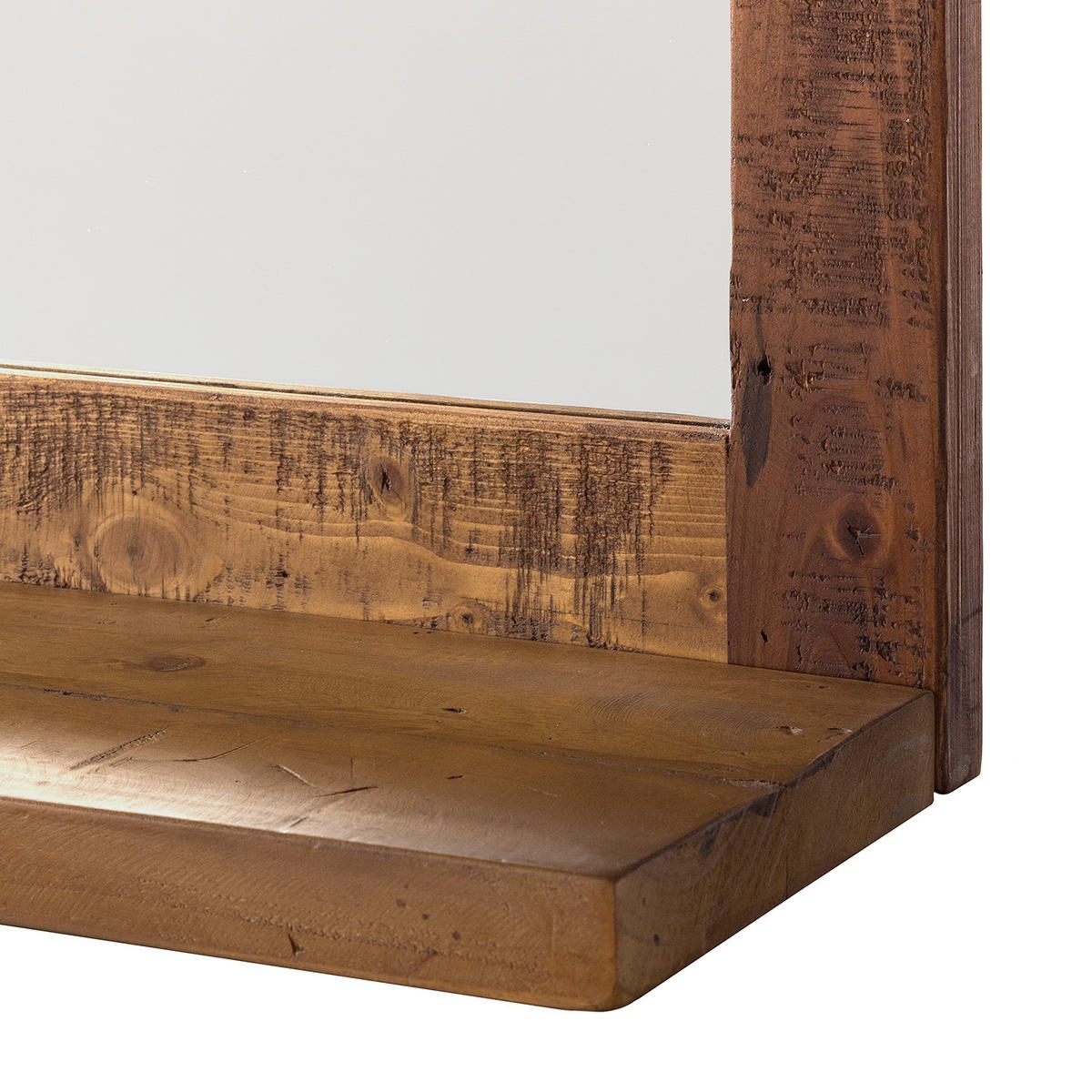 SPIEGEL - Pinie massiv - Pinie Dunkel - Braun, Holz (68/69/22cm) - home24