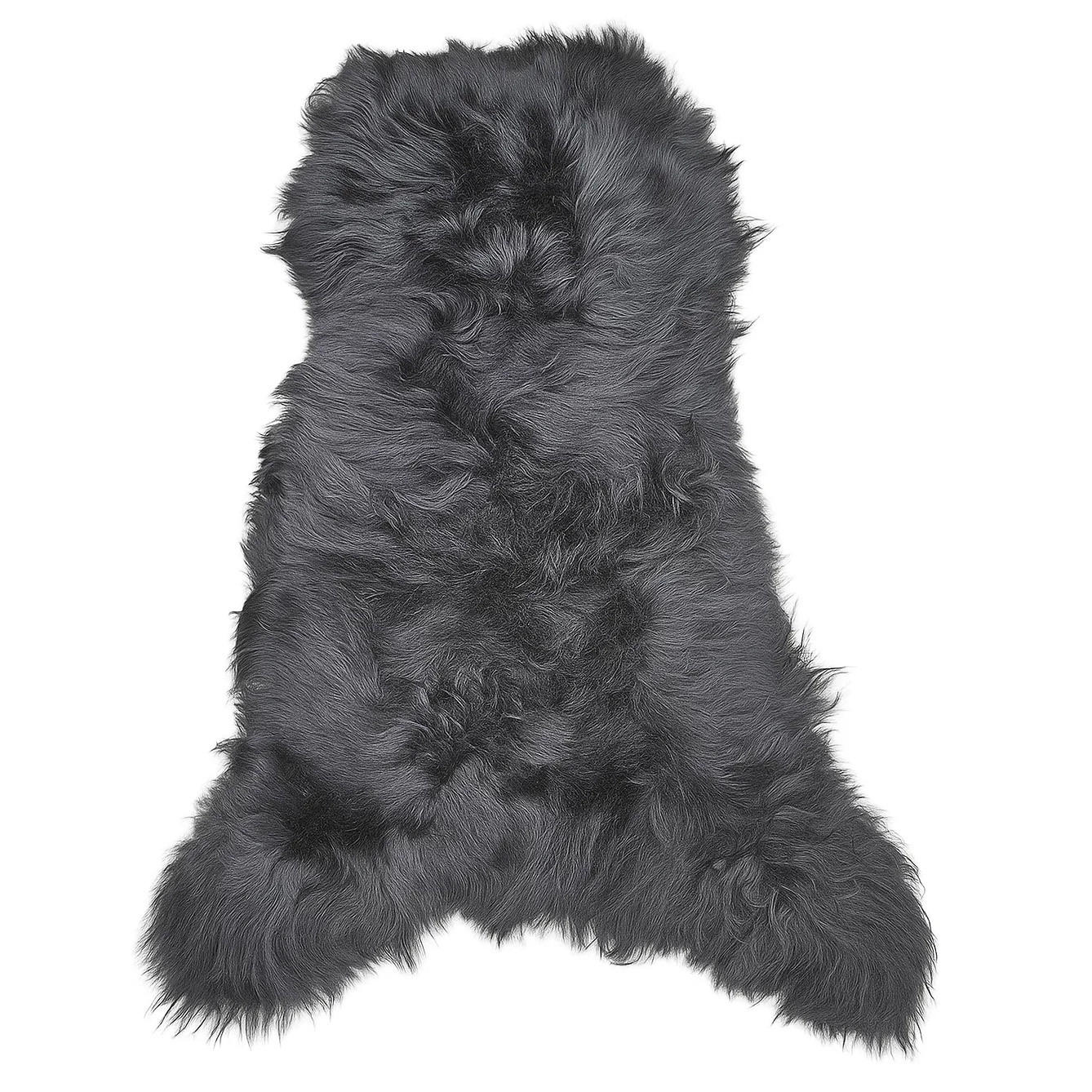 SCHAFFELL Island Anthrazit Schwarz geschoren ca. 120 cm - Anthrazit/Schwarz, Fell (70/120cm) - Provellus