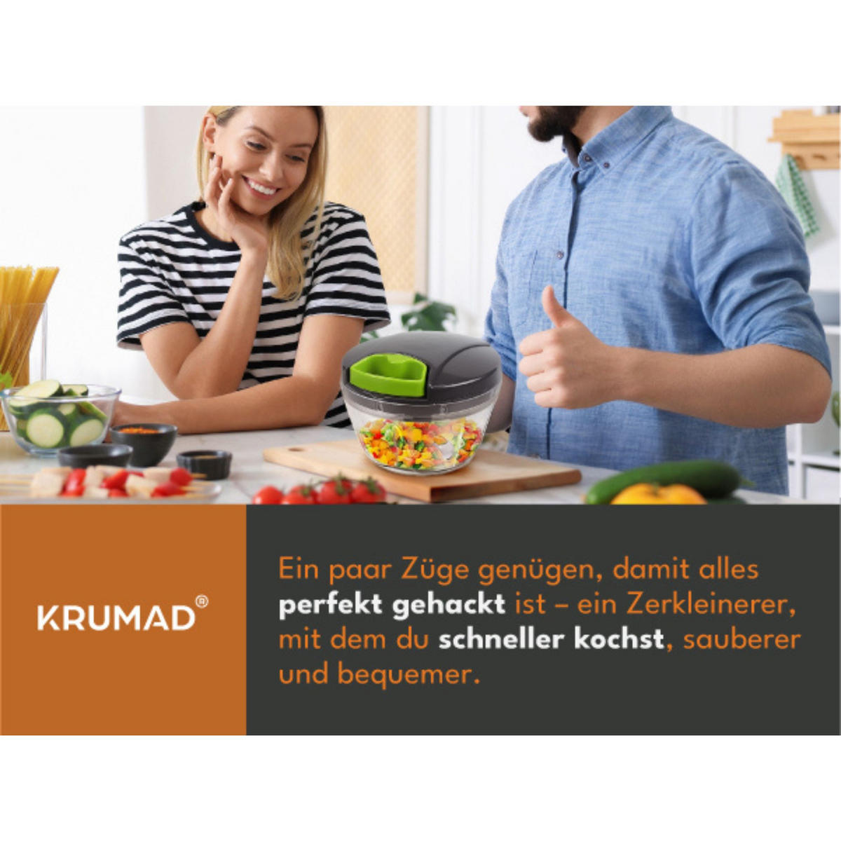 ZWIEBELSCHNEIDER - Transparent, Kunststoff (12/8/12cm) - KRUMAD