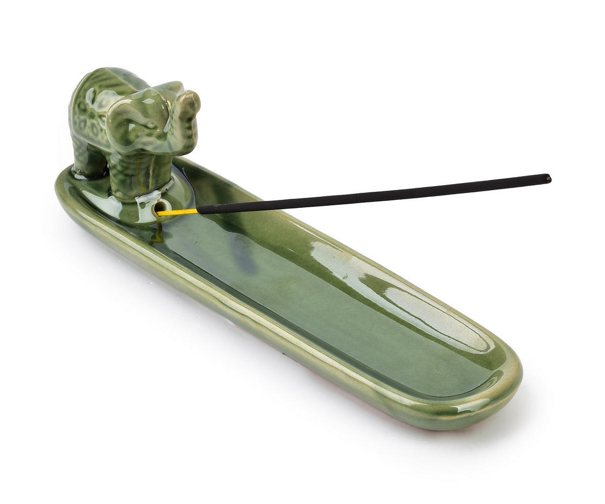 STÄBCHENHALTER Basic Grün 21/6/7 cm Keramik - Grün, Keramik (6/7/21cm) - Mondex