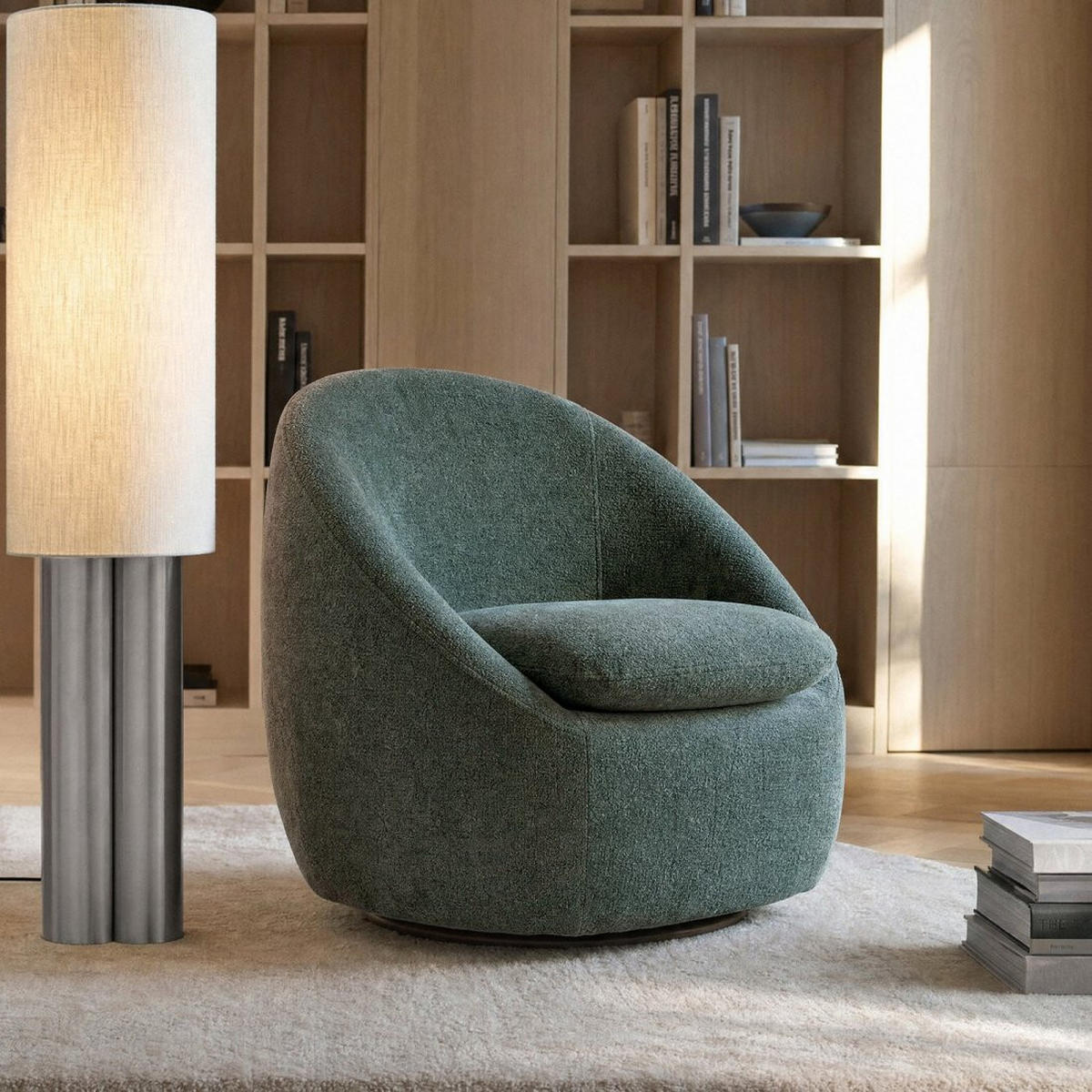 SESSEL Odd Grün 74 cm x 73 cm - Grün, Textil (74/73/73cm) - Klast Home