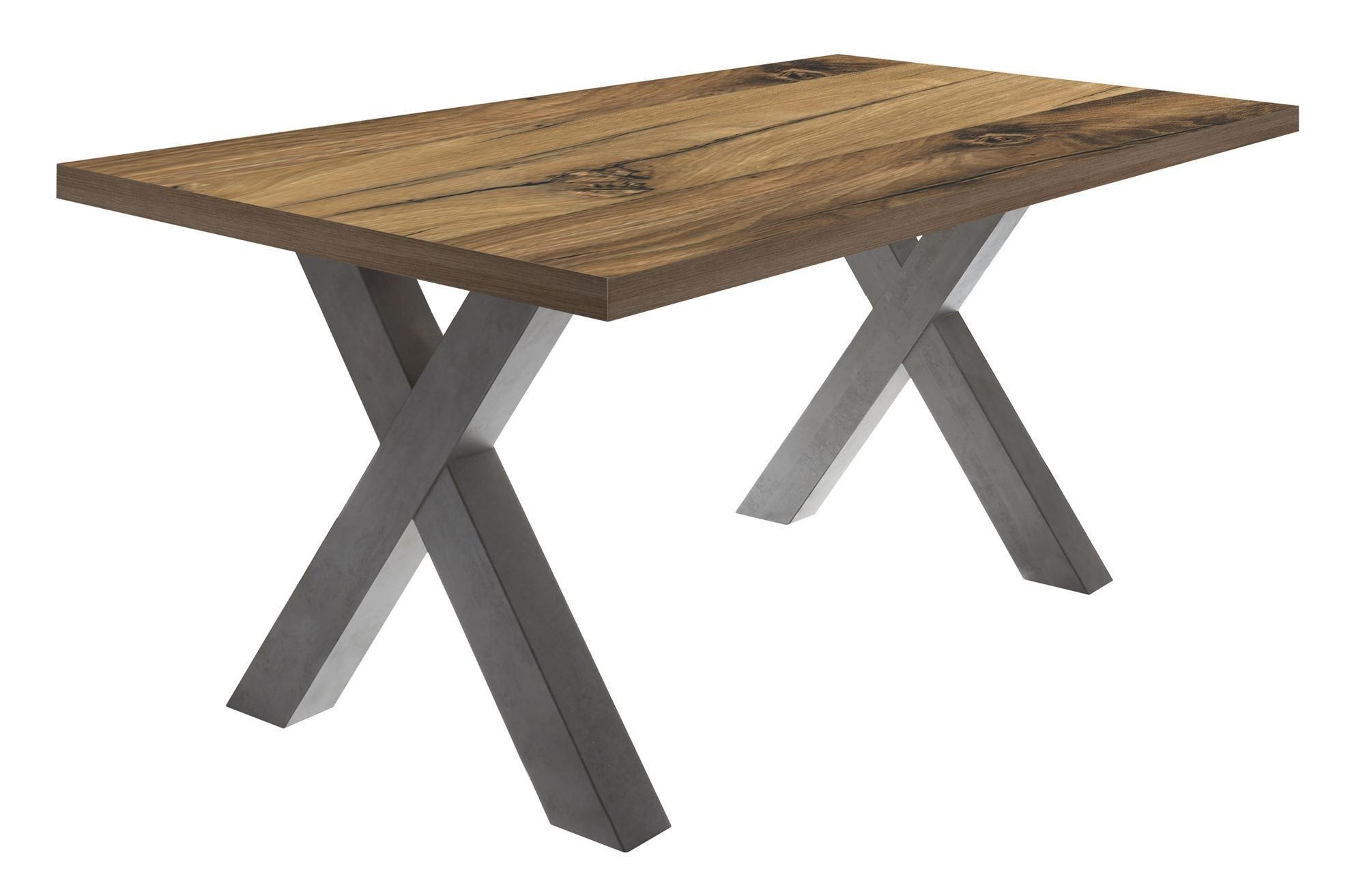 ESSZIMMERTISCH Eike 4 160 x 90 x 75 Esstisch Graphit/Plankeneiche - Dunkelbraun, Holz (160/90/75cm) - 58aufmkessel