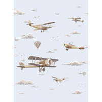 FOTOTAPETE Flugzeuge 212 x 275 cm - Grün, Papier (212/275cm) - Sanders & Sanders