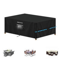 ABDECKHAUBE Gartenmöbel 180 x 120 x 75 cm Wasserdicht - Schwarz, Textil (1/1/1cm)