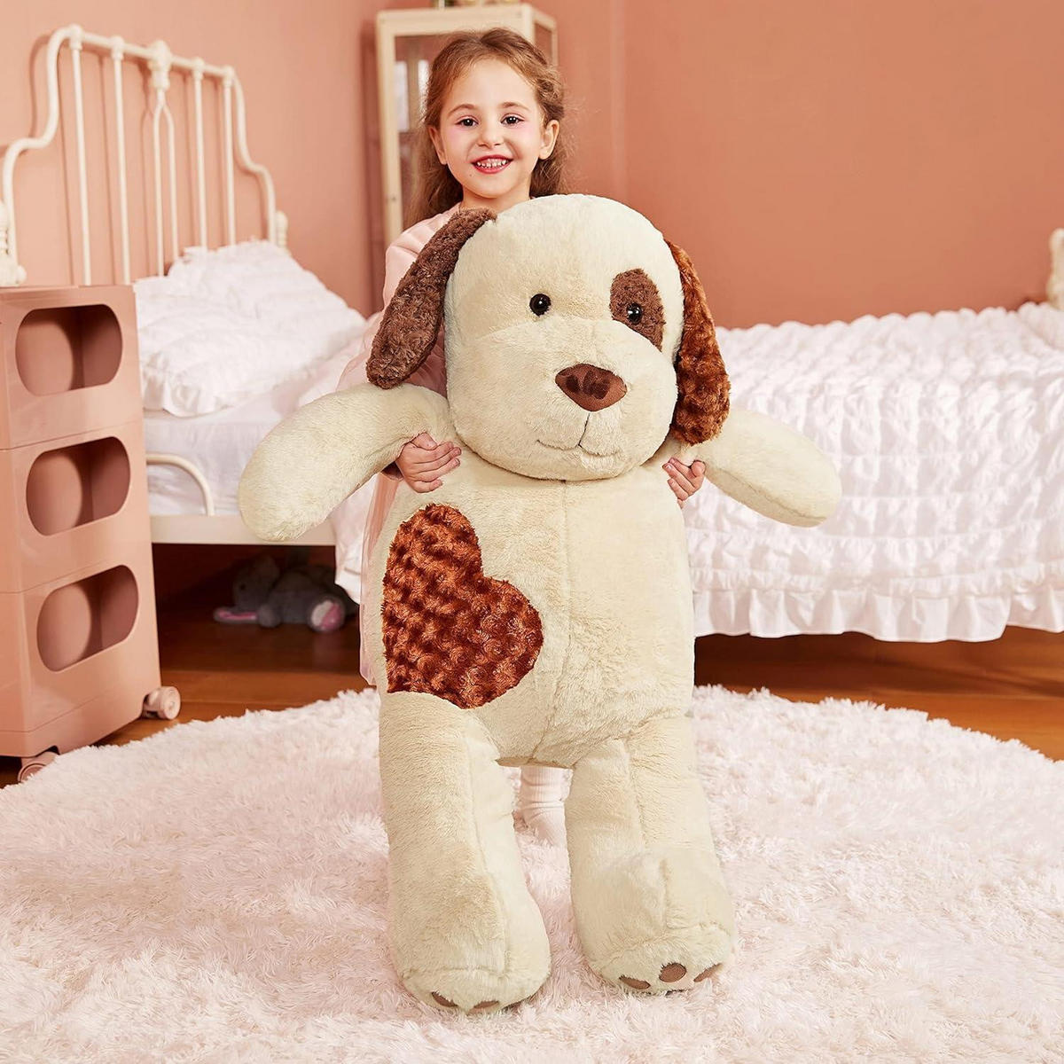STOFFTIER Hund 78 cm - Braun, Textil (78/33cm)