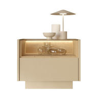 NACHTTISCH Dunkelbeige TULUM - Beige, Holzwerkstoff (53/43/40cm) - Compleo24