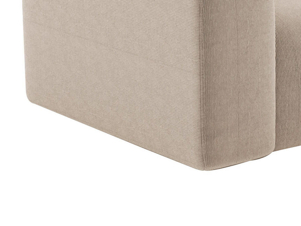 SOFA - 4 Personen - samt - beige Pogni - Beige, Kunststoff/Textil (245/73/97cm) - Vente-Unique
