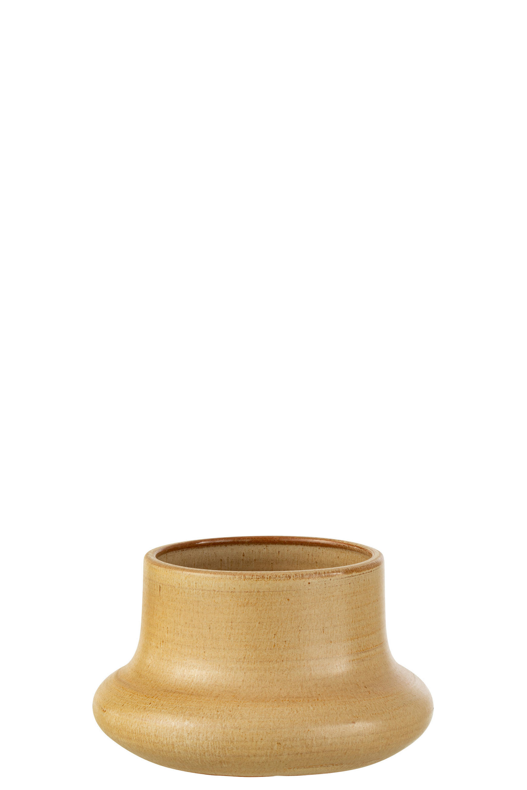 BLUMENTOPF ORGANISCH - Töpferei - Beige - S - Ø 18 cm - Beige, Keramik (18/11cm) - J-Line