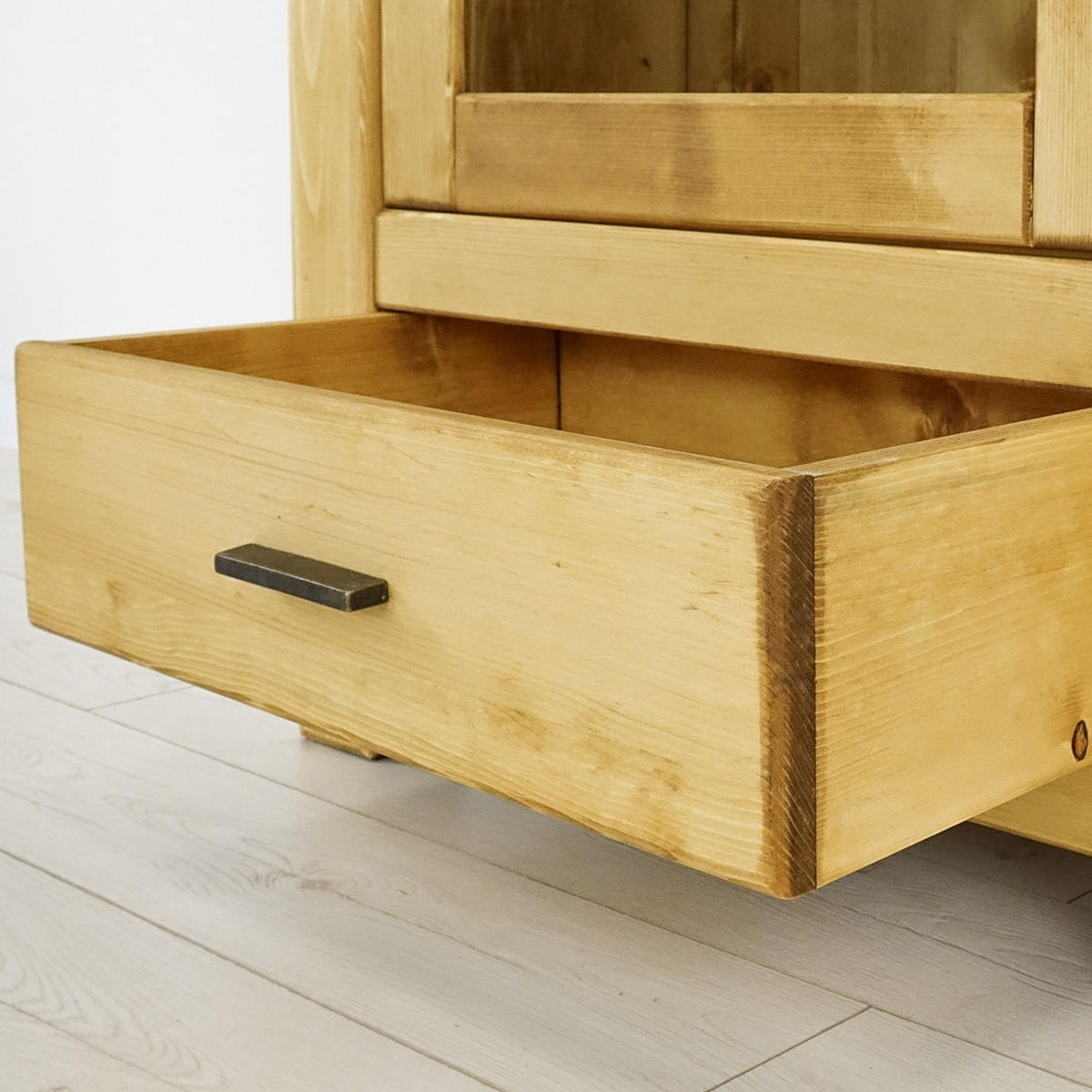 VITRINE aus Massivholz Sara - Honig, Holz (72/195/40cm) - Seart