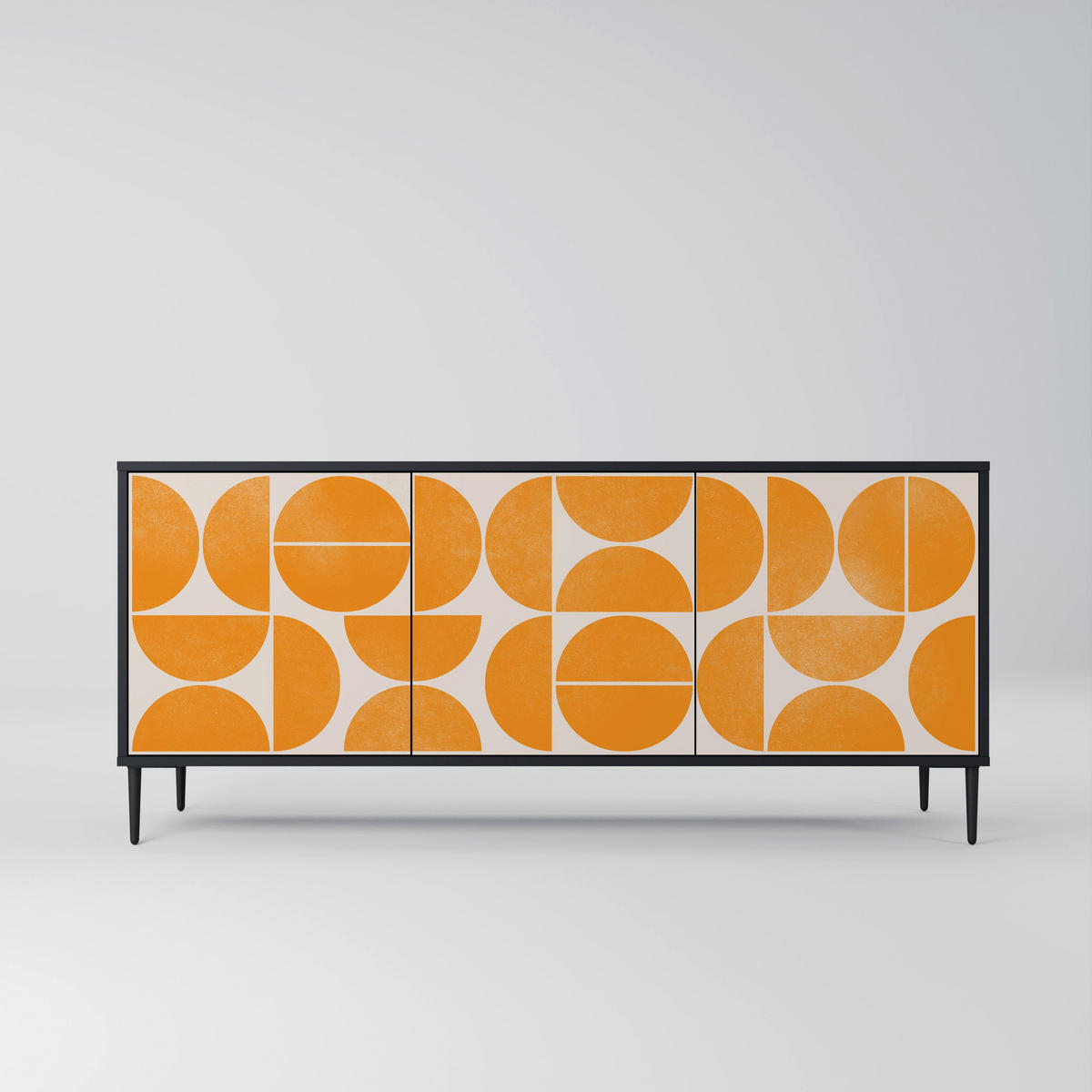 SIDEBOARD RECURRING DREAMS, Eicheneffekt, 164,5x42x77,5 cm, 3 Türen - Eichefarben/Buchefarben, Holzwerkstoff/Buchenholz (164.5/77.5/42cm) - SpaceRebels