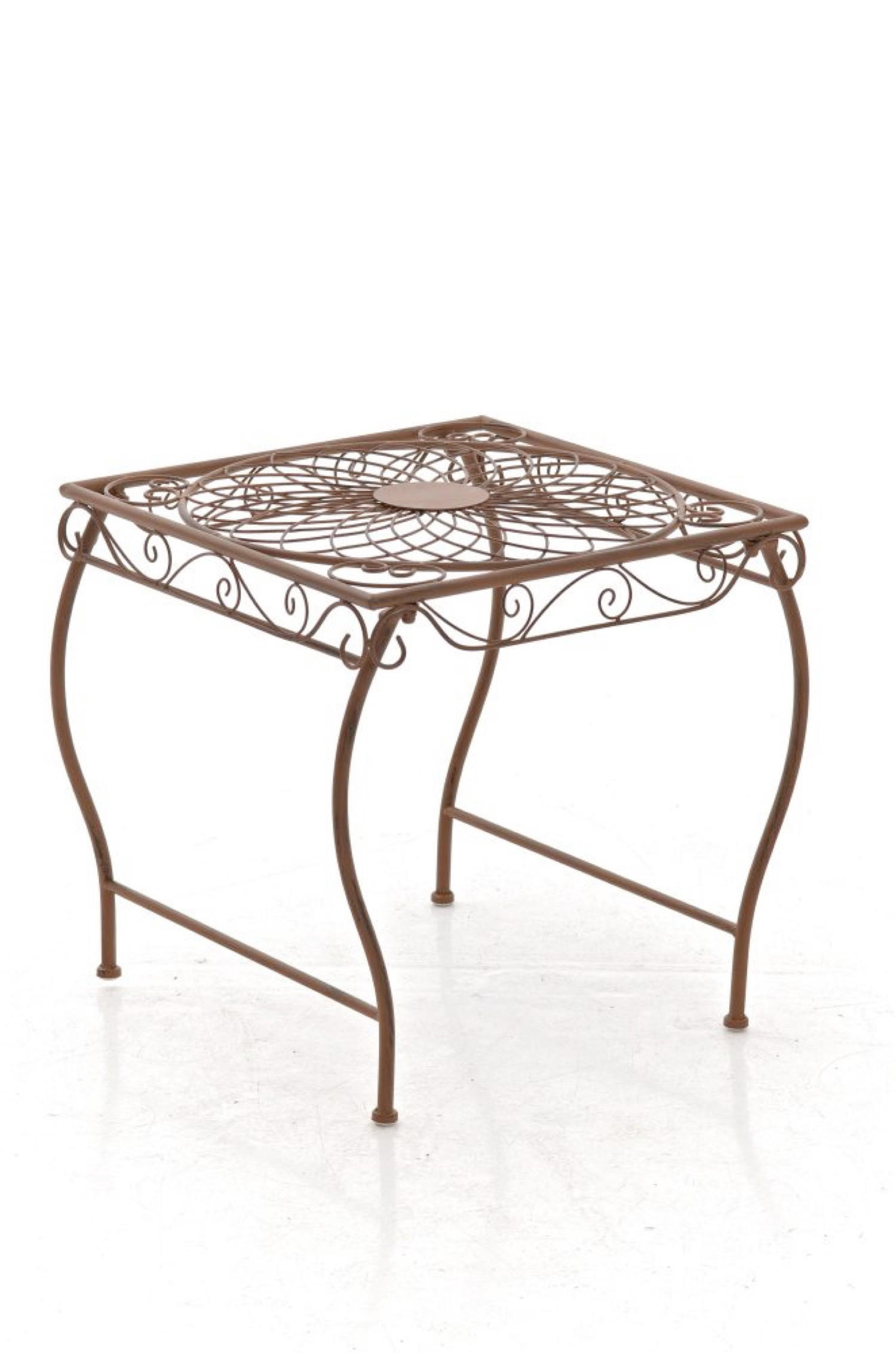 GARTENTISCH Carina antik braun - Braun, Metall (46/49/45cm) - TPFGarden