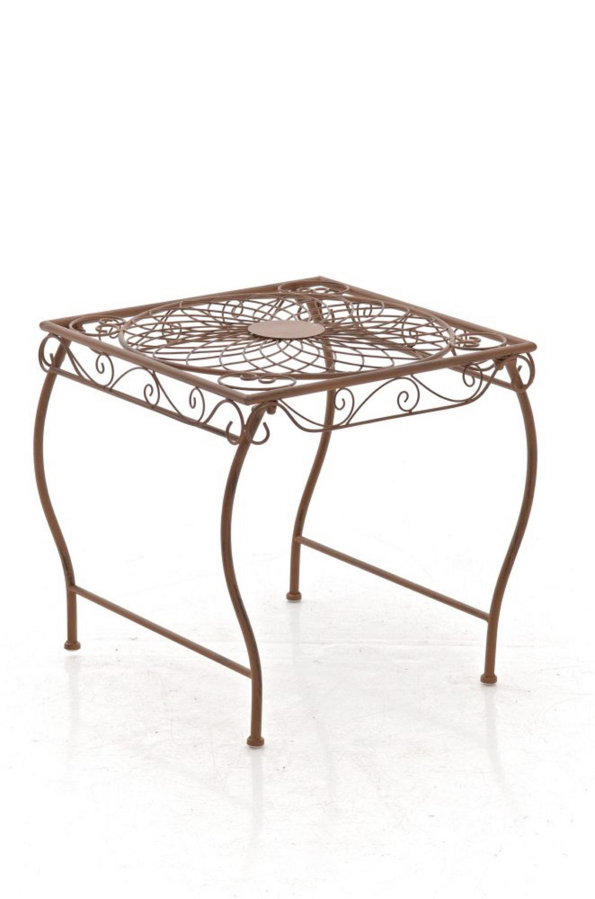 GARTENTISCH Carina antik braun - Braun, Metall (46/49/45cm) - TPFGarden