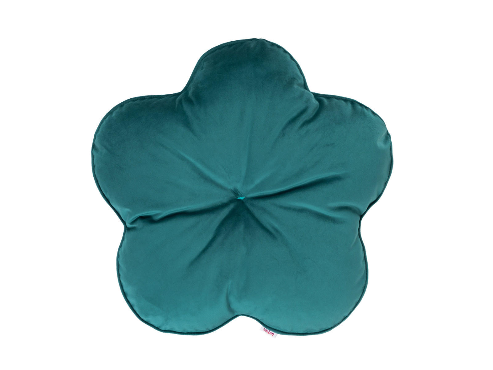 KISSEN-BLUME Samt&Sonders petrol 50 cm Ø - Petrol, Textil (50cm) - beties Heimtextil