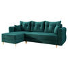 ECKSOFA Zako L - Türkis/Naturfarben, Holz/Textil (238/138cm) - MIRJAN24