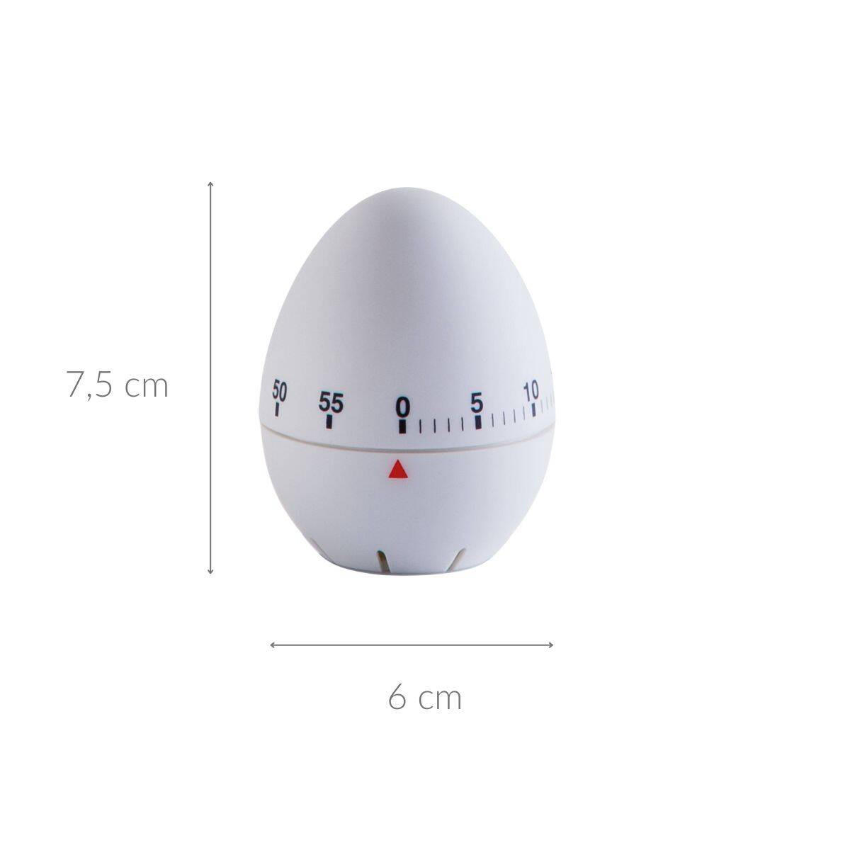 KÜCHENTIMER Eierform Ø 6 cm - Weiß, Kunststoff (6/7.5/6cm)