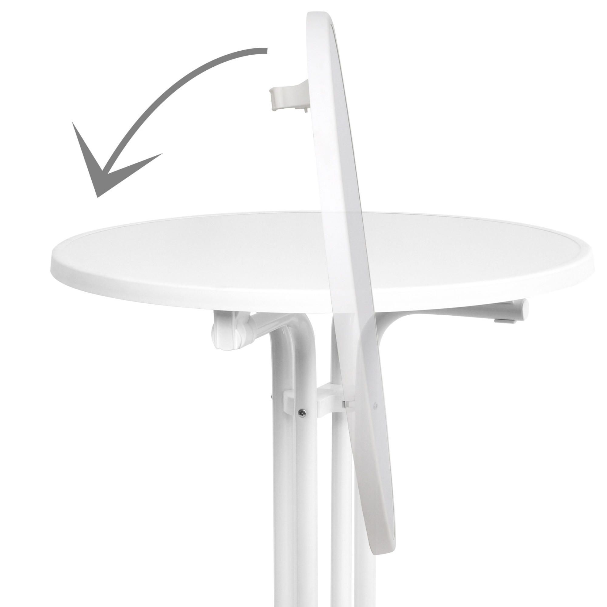 BISTROTISCH Bistroni 70/70cm Weiß - Weiß, Metall (70/70/70cm) - Beautissu 