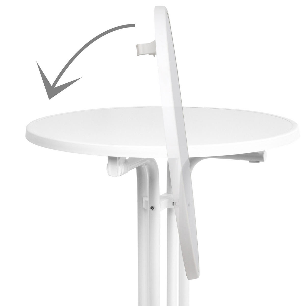 BISTROTISCH Bistroni 70/70cm Weiß - Weiß, Metall (70/70/70cm) - Beautissu 