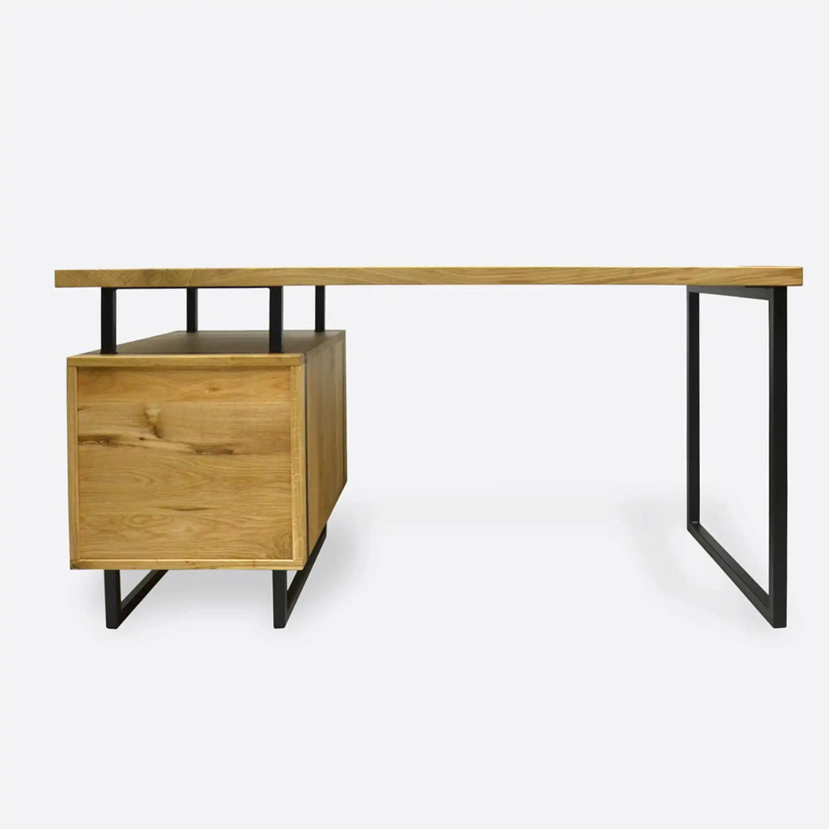 SCHREIBTISCH aus Eichenholz fürs Arbeitszimmer und Büro HUGON - Eichefarben, Holz (60/140/75cm) - Rawood Furniture