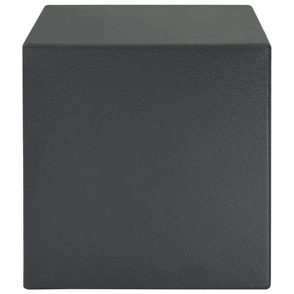 TRESOR Kodo mit Schloss Dunkelgrau 35x25x25 cm Stahl - Grau, Metall (35/25/25cm) - DELUKE