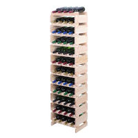 WEINREGAL VINOTECA FLEX PRO HxBxT 163x46x28cm 48 Flaschen auf 12 Ebenen Natur unbehandelt - Naturfarben, Holz (46/163/28cm) - PROREGAL