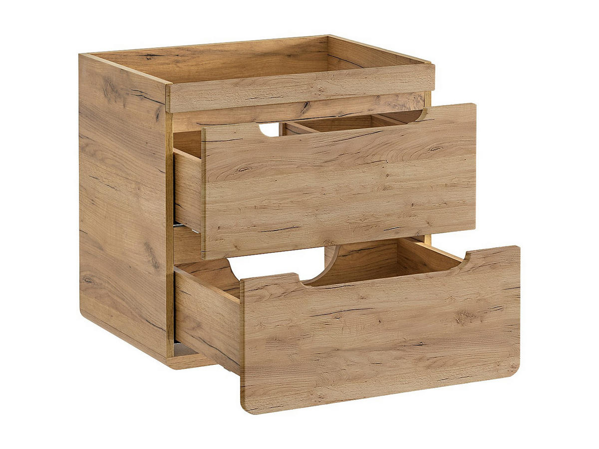WASCHBECKENUNTERSCHRANK hängend - Holzfarben - 60 cm - ARUBA - Naturfarben, Holz (60/59/46cm) - Vente-Unique
