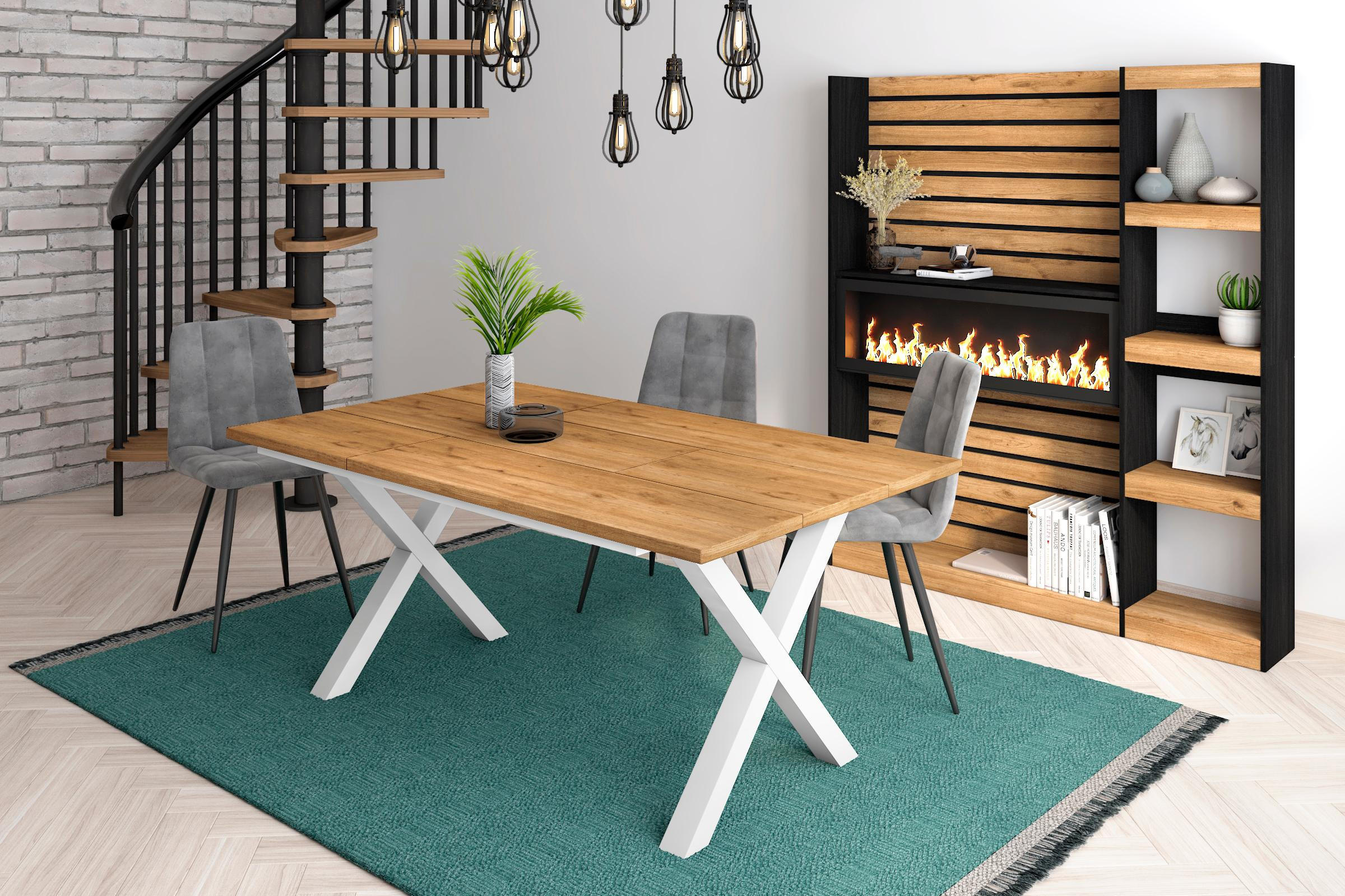 ESSZIMMERTISCH für 8 Gäste, eiche, 167/90/75cm - Eichefarben, Holzwerkstoff (90/167/75cm) - Skraut Home
