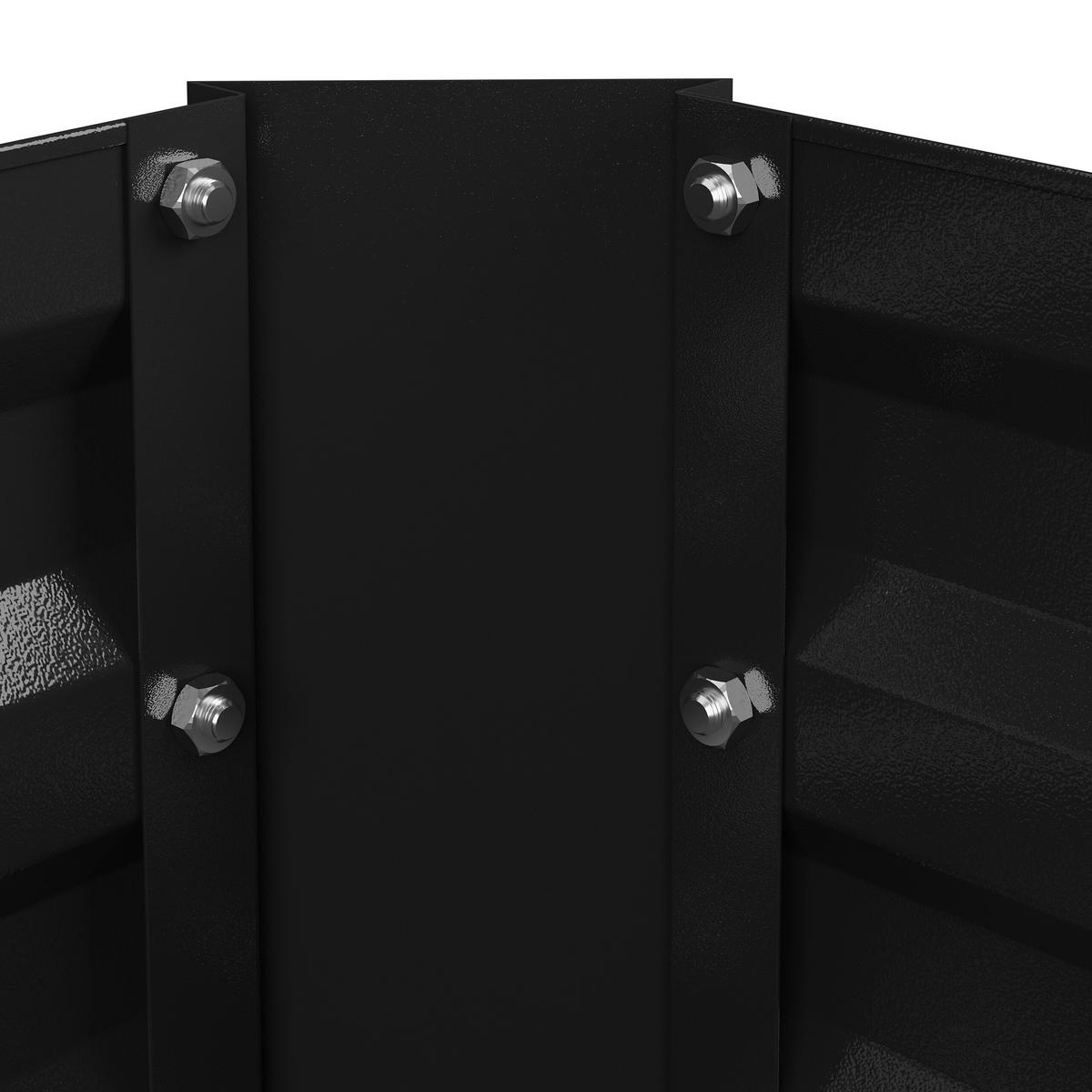 HOCHBEET - Schwarz, Metall (120/30/90cm) - Relaxdays