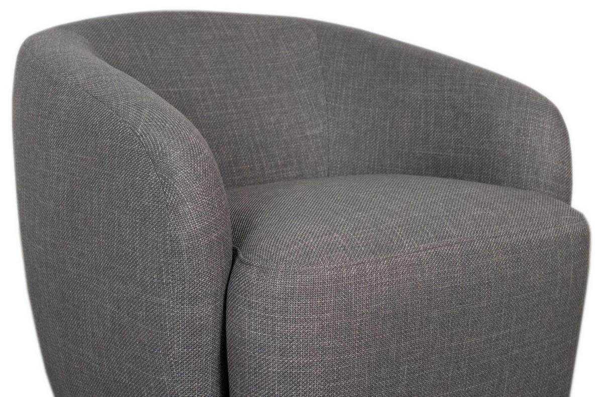 SESSEL Loconia grau drehbar 89/76/87 cm - Grau, Textil/Metall (89/78/87cm) - Mr. Deko