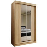 SCHWEBETÜRENSCHRANK LUCENZA 120/216/61 cm 2-türig mit Spiegel Sonoma Eiche - Sonoma Eiche, Holzwerkstoff (120/216/61cm) - MASSENO