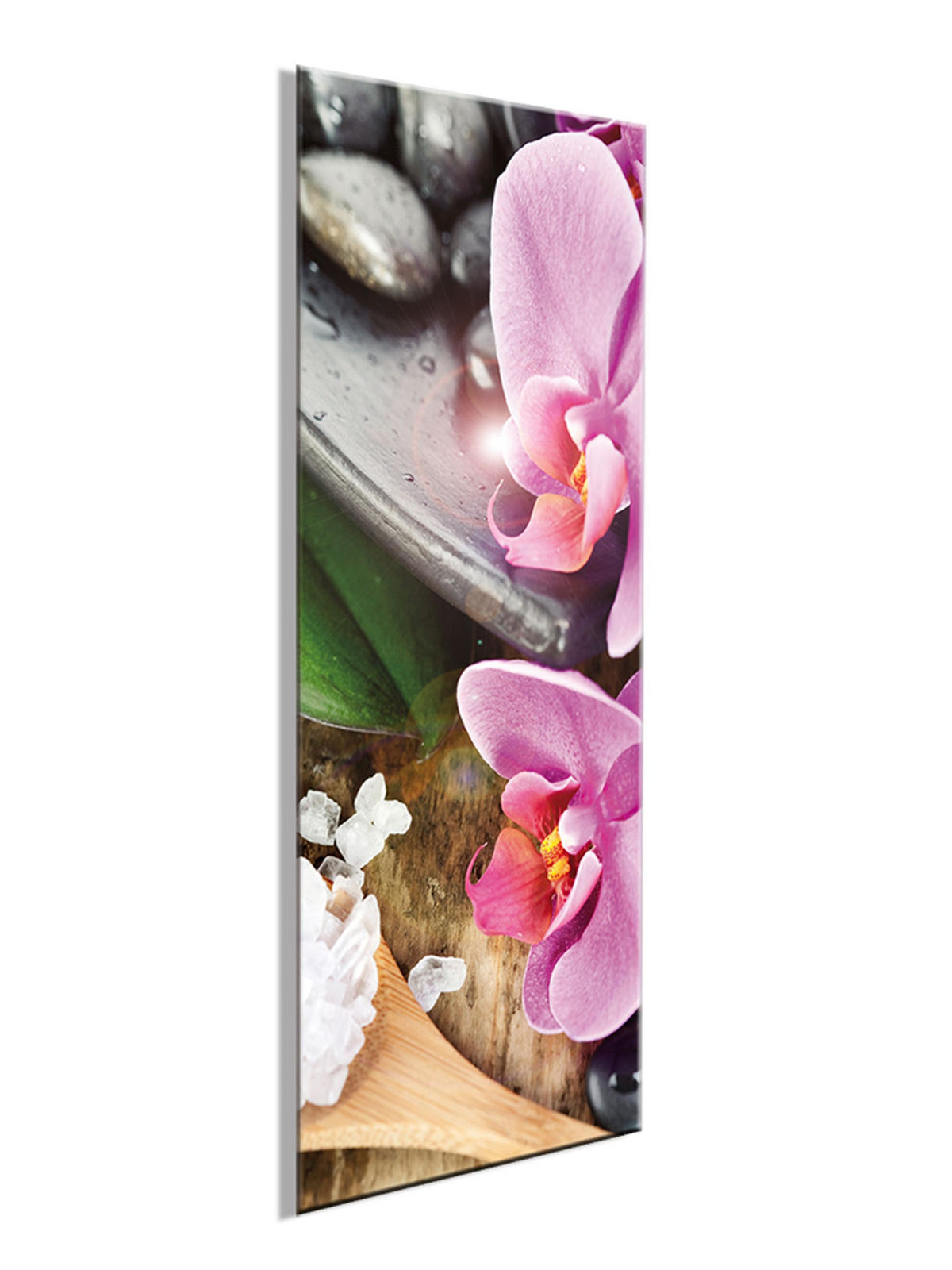 GLASBILD 30x80 cm Blumen Zen Spa - Beige, Glas (30/80cm) - artissimo