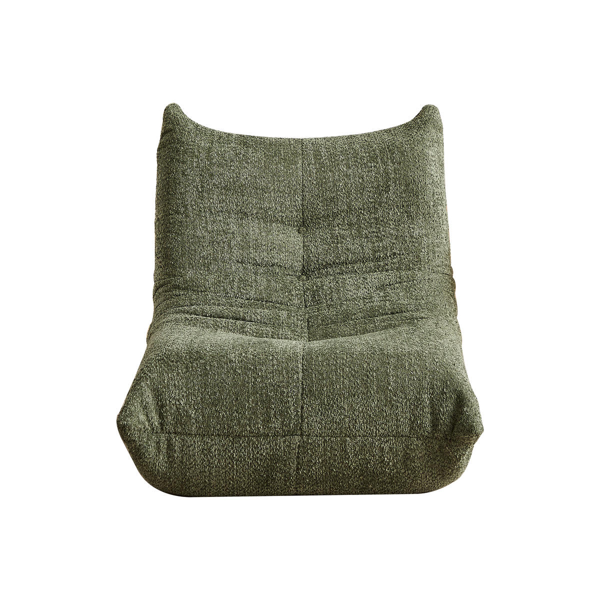 SITZSACK Ergonomischer aus Chenille & Memory-Schaum, Montagefrei - Grün, Textil (94/71/101cm) - Urban Meuble