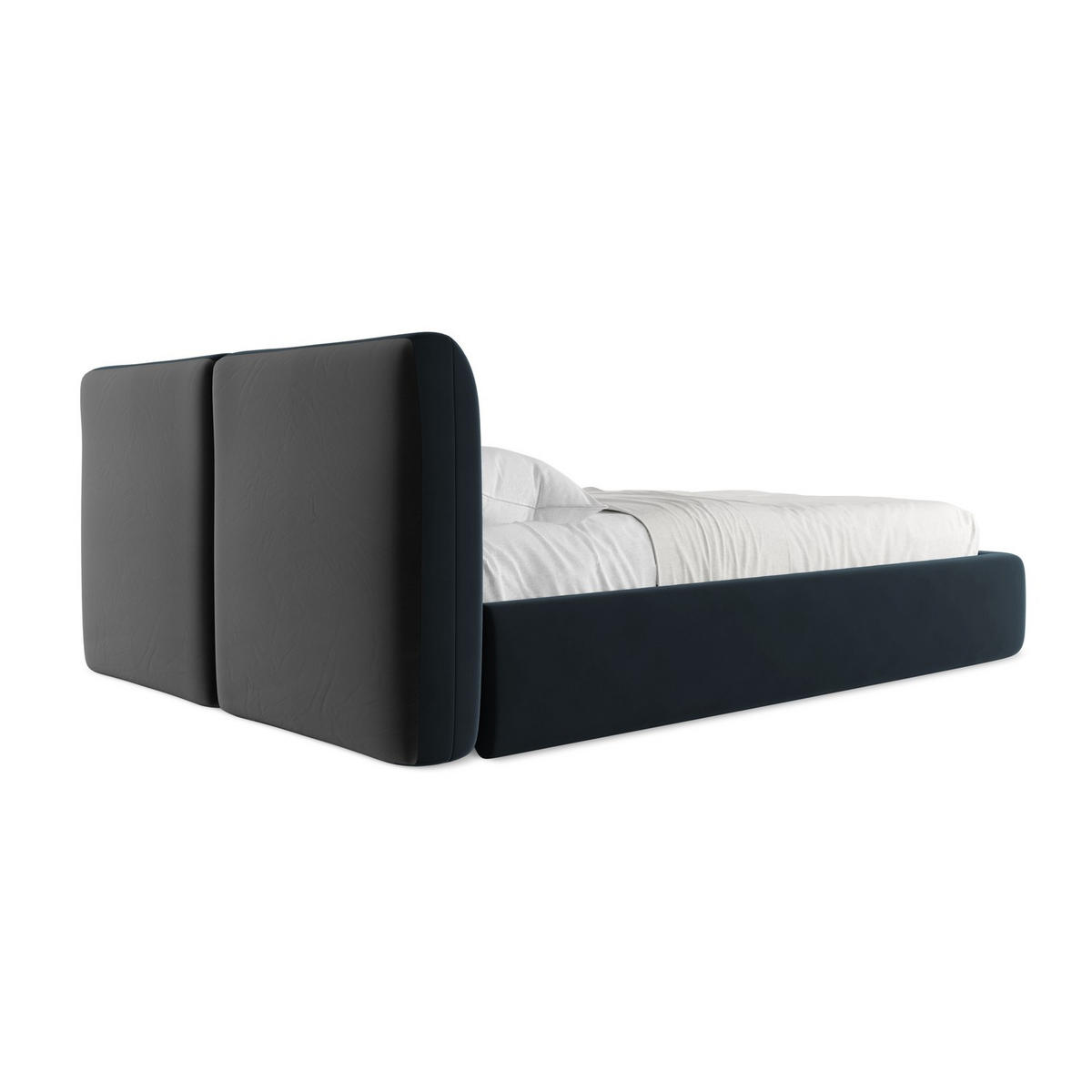 POLSTERBETT mit Bettkasten und Lattenrost 160x228 Blau - Blau/Schwarz, Kunststoff/Textil (140/200cm) - LaMiaSofa